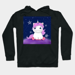 Cute Unicorn Graphic Art Galaxy Stars & Unicorns Stickers, Home Decor & Gifts Hoodie